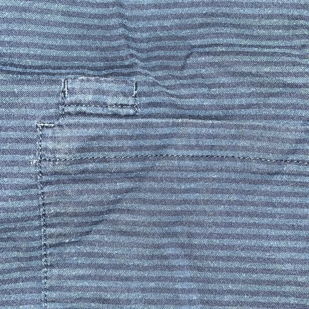long sleeve men’s North face Blue stripe walking pen pocket hiking trail shirt
